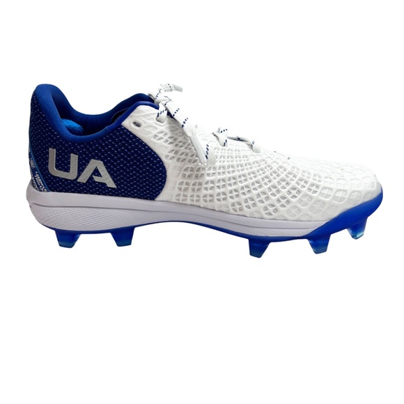 NWOT Under Armour Women’s Softball Cleats Blue White Size 9.5 - Picture 8 of 13